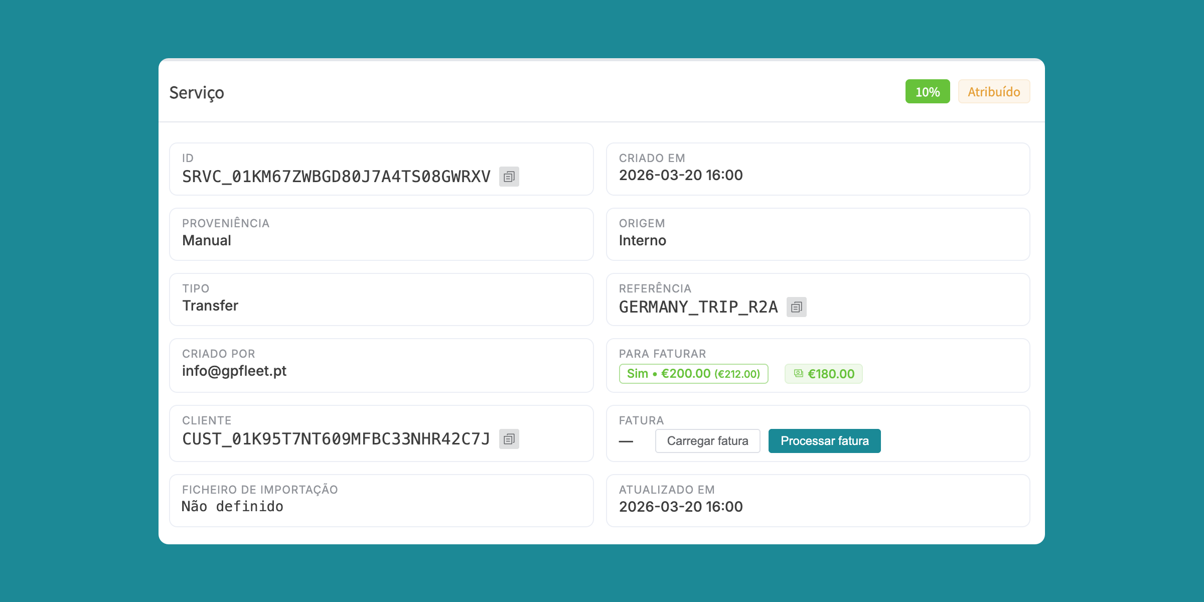 GP Fleet integrated invoicing